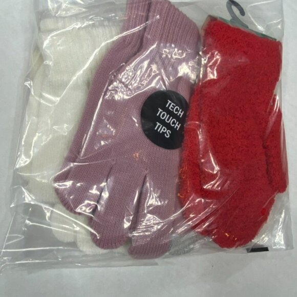 Girls Stretch Mittens Gloves, three pairs - Picture 6 of 7
